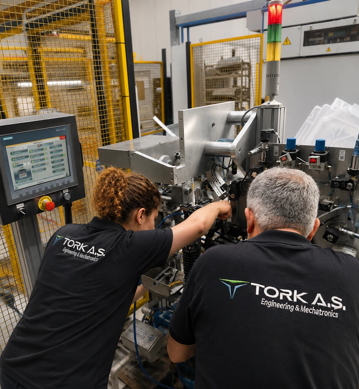 Industrial machine commissioning team